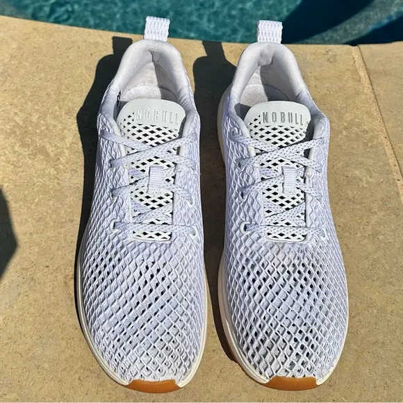 Nobull Diamond Mesh Flex Runner Sneakers in White - Size 9.5 Men’s, 11 Women’s