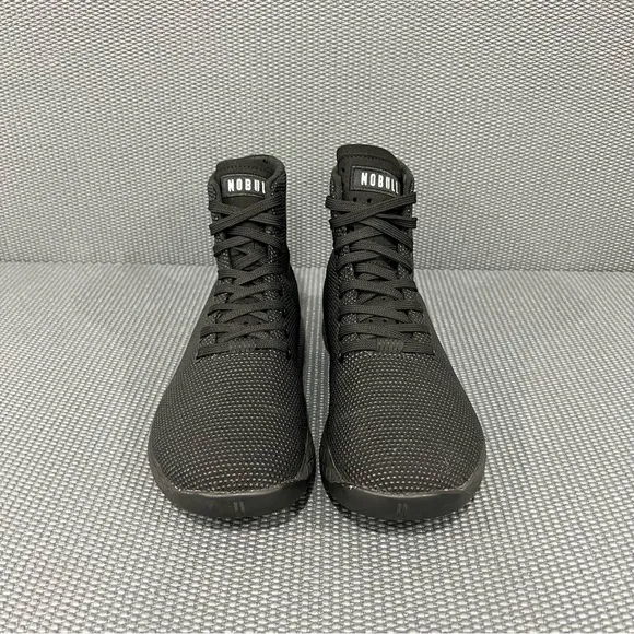 Nobull Hi‎ Top Gum Trainers Womens Sz 7.5 Weight Lifting CrossFit Shoe Black