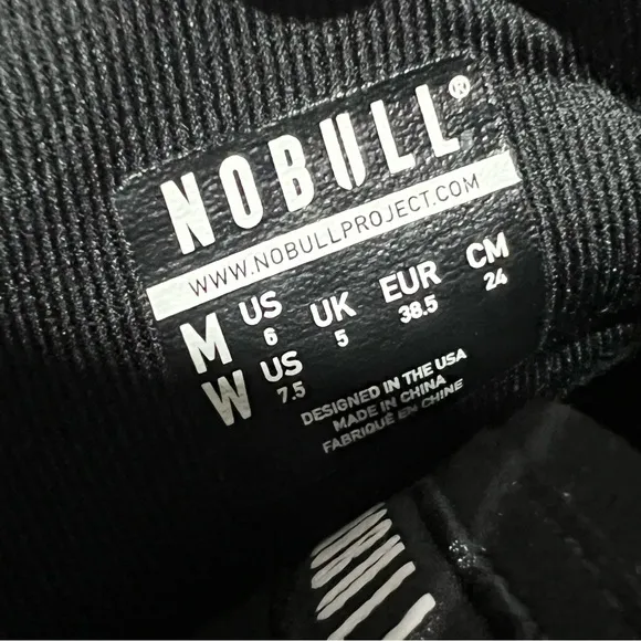 Nobull Hi‎ Top Gum Trainers Womens Sz 7.5 Weight Lifting CrossFit Shoe Black