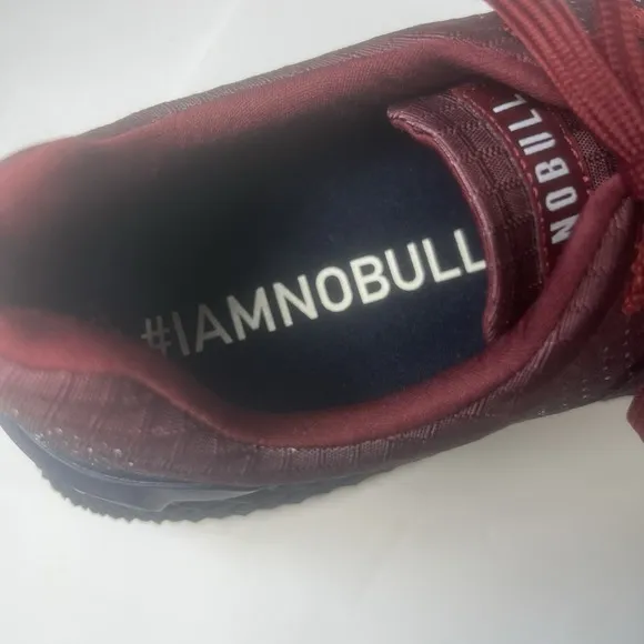 NoBull Mens Cabernet Atlantic Ripstop Runners Shoes Blue Maroon 12.5