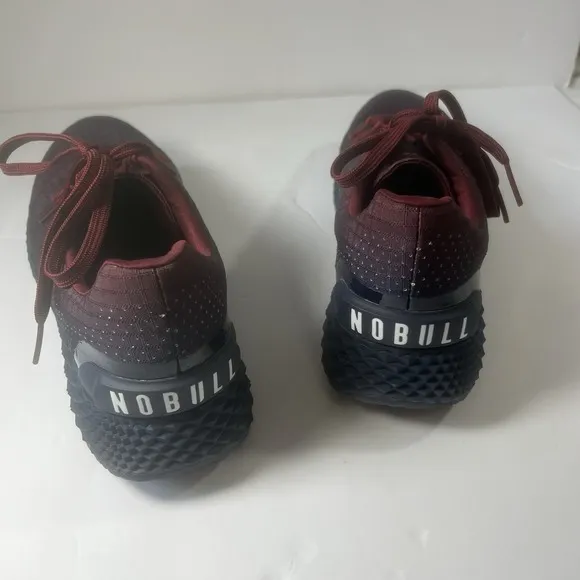 NoBull Mens Cabernet Atlantic Ripstop Runners Shoes Blue Maroon 12.5