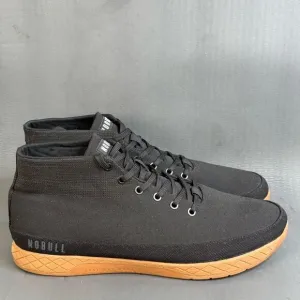 Nobull Men's Mid Canvas Trainer Black Athletic Shoes CrossFit Training size 13
