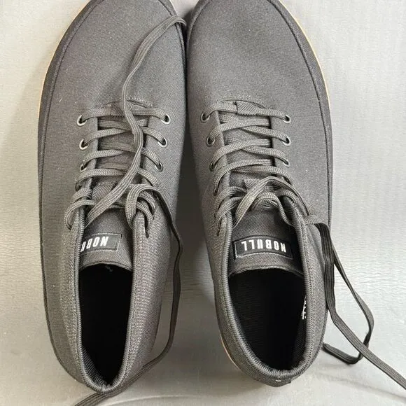 Nobull Men's Mid Canvas Trainer Black Athletic Shoes CrossFit Training size 13