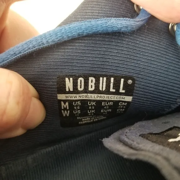 NoBull Navy Gum Outwork Training Shoes Men's 9.5 Women's 11 Athletic Active