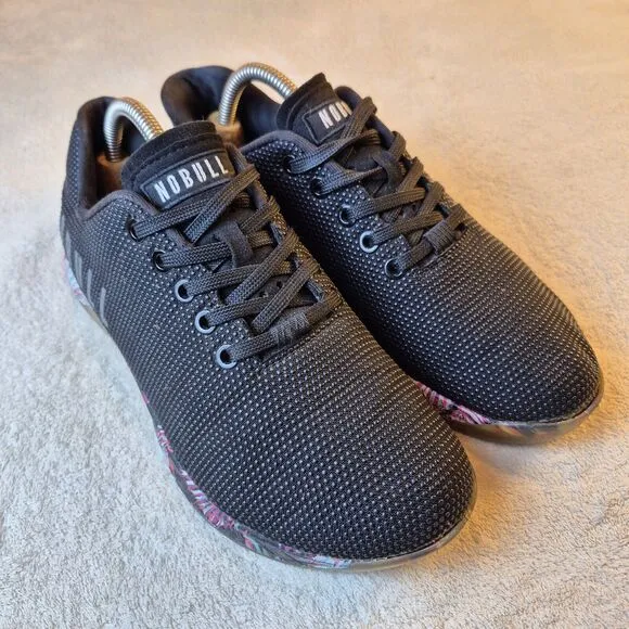 NOBULL Outwork Men's 7.5 Women's 9 Midnight Palm Training Lifting Gym Sneakers