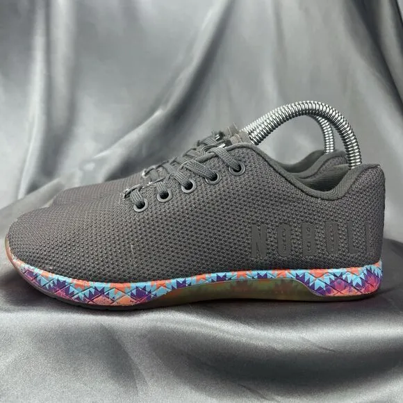 NOBULL Outwork Patchwork Trainer Shoes Men’s 6 Women’s 7.5 Gray Gum Superfabric