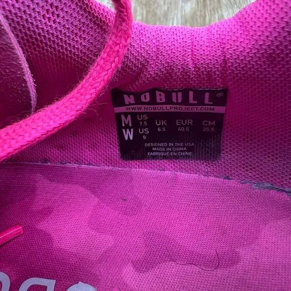 Nobull Outwork Women's Size 9 Athletic Shoes Sneakers Pink Camo Training Low Top