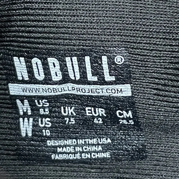 NOBULL Palm Outwork Shoes Size 8.5 Mens / Size 10 Women's Black