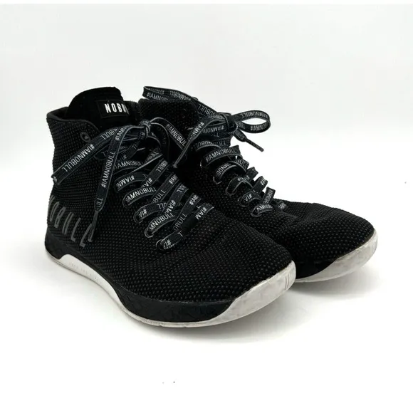 NoBull Super Fabric High Top Black Trainers Shoes Womens Size 7.5 Mens Size 6