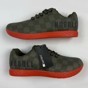 NoBull Superfabric CrossFit Trainer Shoes Womens US 8.5 Mens 7 Olive/Orange