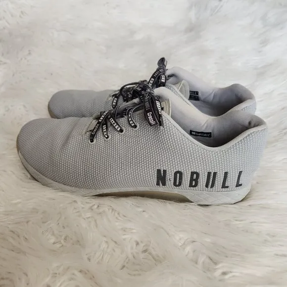 Nobull Superfabric Trainers Crossfit‎ Workout Shoes Men's 14 US Gray Logo Lace