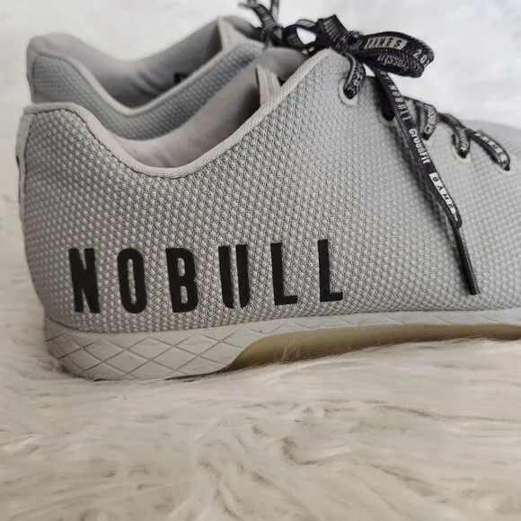 Nobull Superfabric Trainers Crossfit‎ Workout Shoes Men's 14 US Gray Logo Lace