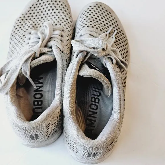 Nobull Trainers Gray Perforated Suede Crossfit Shoes Men's Sz 4.5  Women's 6