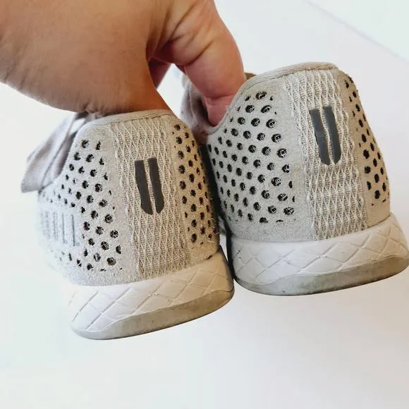 Nobull Trainers Gray Perforated Suede Crossfit Shoes Men's Sz 4.5  Women's 6
