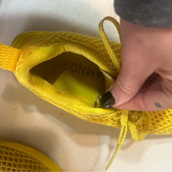 Nobull Unisex Yellow Diamond Running Shoes Trainer Gym CrossFit Size 8 W/ 6.5 M