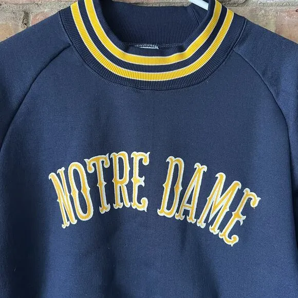 Notre Dame Fighting Irish Vintage Champion Sweatshirt Nylon Size Large