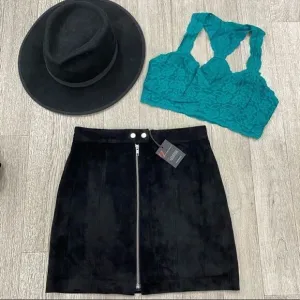 n:PHILANTHROPY Faux Suede Gibson Mini Skirt