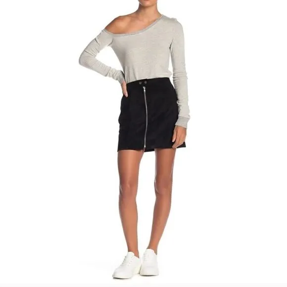 n:PHILANTHROPY Faux Suede Gibson Mini Skirt