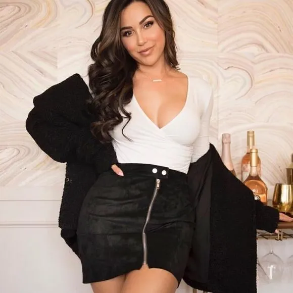 n:PHILANTHROPY Faux Suede Gibson Mini Skirt
