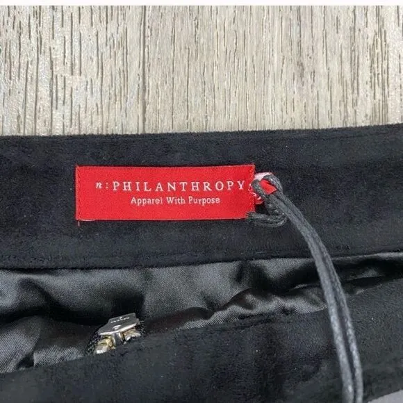 n:PHILANTHROPY Faux Suede Gibson Mini Skirt