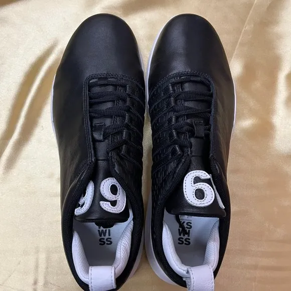 NWB K-Swiss Shoes gen-k icon 05577-002-m black white tennis jogging sneakers 19