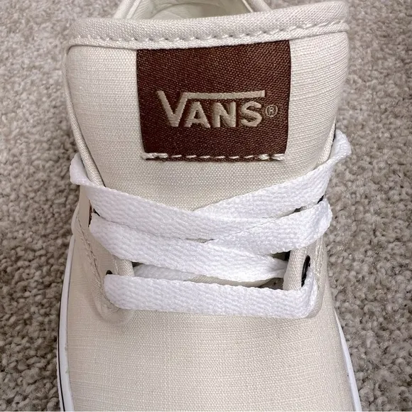 NWB Vans Atwood woven turtledove lace up tennis shoes size youth 13