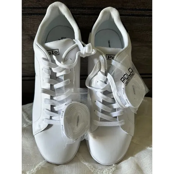 NWOB Polo Ralph Lauren MEN'S SHOES 14 HRT CT II-SNEAKERS 100% leather