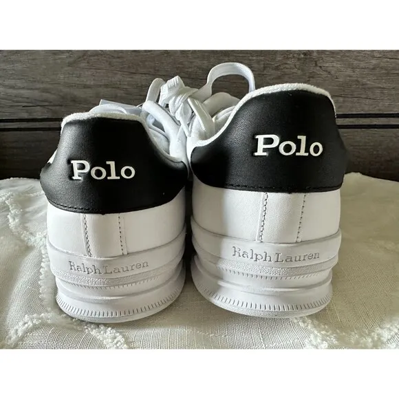 NWOB Polo Ralph Lauren MEN'S SHOES 14 HRT CT II-SNEAKERS 100% leather