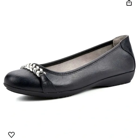 NWOT CLIFFS  Women's Charmed Cushioned Ballet Flat Size 8W BY WHITE MOUNTAIN