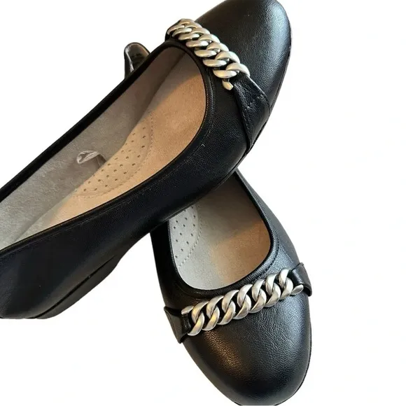 NWOT CLIFFS  Women's Charmed Cushioned Ballet Flat Size 8W BY WHITE MOUNTAIN