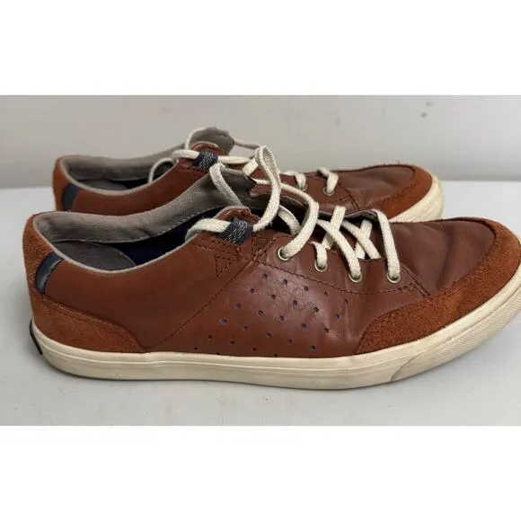 NWOT Cole Haan Men's Size 8.5 Grand OS Brown Leather Tennis Sneakers