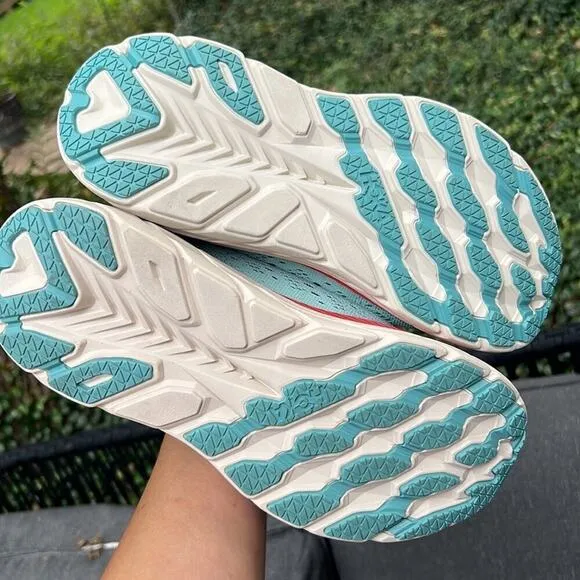 Nwot ▶️ Hoka ◀️ Clifton 8 Running Shoes Aquarelle/Eggshell Blue