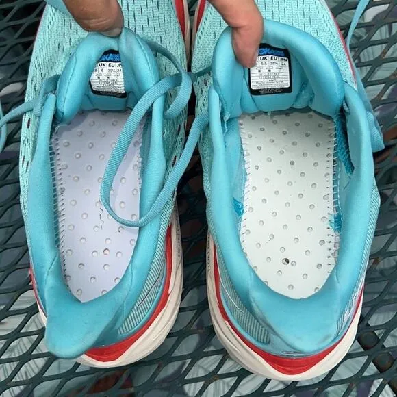 Nwot ▶️ Hoka ◀️ Clifton 8 Running Shoes Aquarelle/Eggshell Blue
