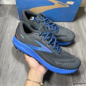 NWT Brooks Men’s Divide 4 Road &amp; Trail Running Shoes Sz 13 Black Blue Sneakers