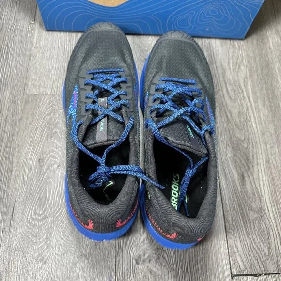 NWT Brooks Men’s Divide 4 Road &amp; Trail Running Shoes Sz 13 Black Blue Sneakers