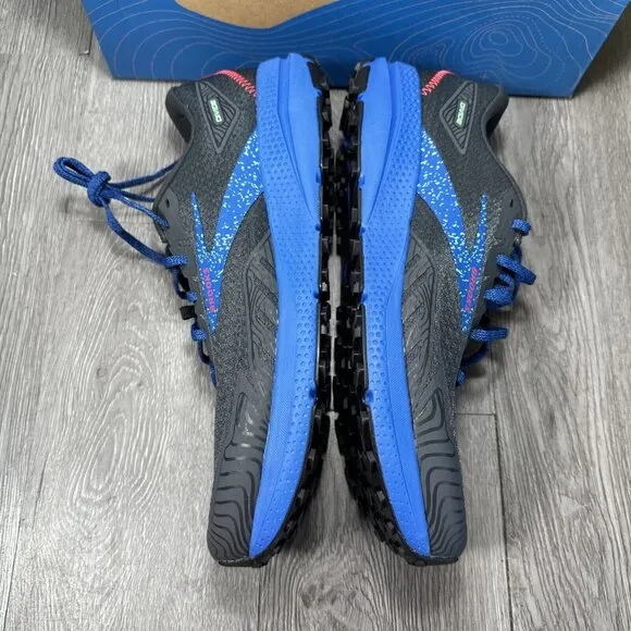 NWT Brooks Men’s Divide 4 Road &amp; Trail Running Shoes Sz 13 Black Blue Sneakers