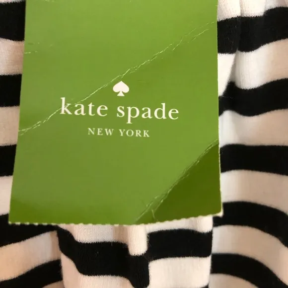 NWT Kate Spade Black &amp; White Striped Skirt Girls 14