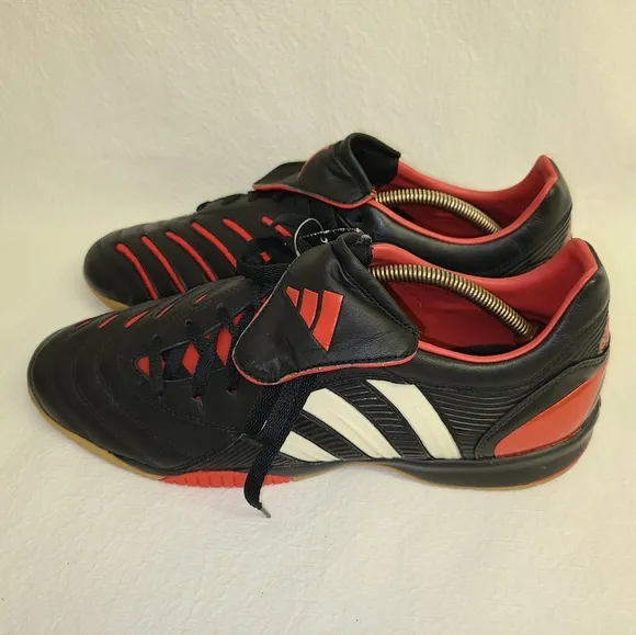 NWT Mens Adidas Predator Pulse Pulsado II Indoor Soccer Shoes Size 12.5 Blk Red