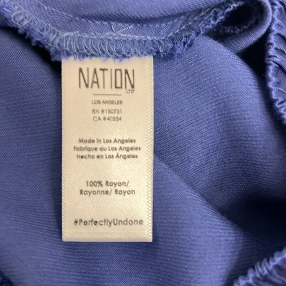 NWT Nation Royal Blue maxi rayon skirt. S
