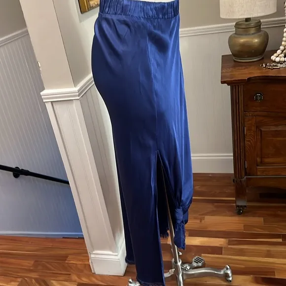 NWT Nation Royal Blue maxi rayon skirt. S