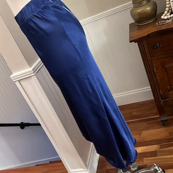 NWT Nation Royal Blue maxi rayon skirt. S