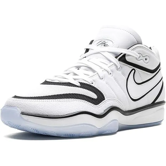 NWT NIKE Mens G.T. Hustle 2 Basketball Shoes ,White/Black-Size 12