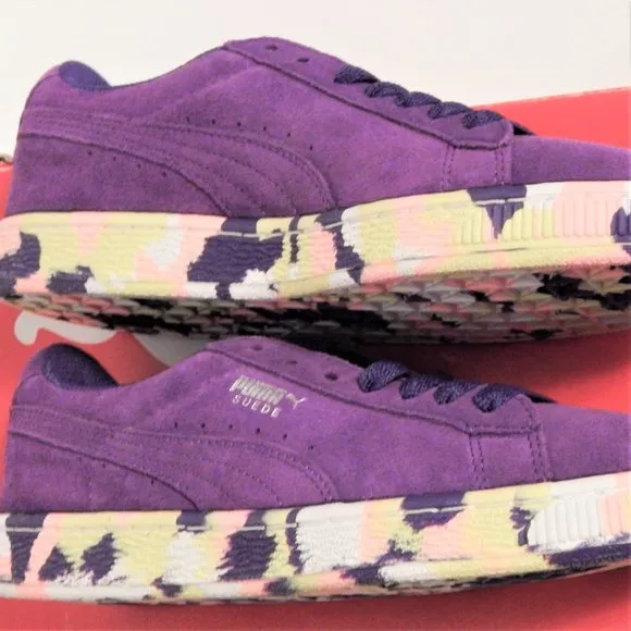 NWT PUMA Youth 5.5, Women's equivalent 6.5-7 athletic shoes sneakers Purple