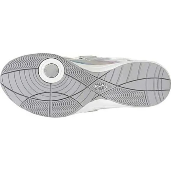 NWT Ryka Women's Tenacious Patent Silver Iridescent Comfort Training Sneakers