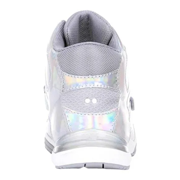 NWT Ryka Women's Tenacious Patent Silver Iridescent Comfort Training Sneakers
