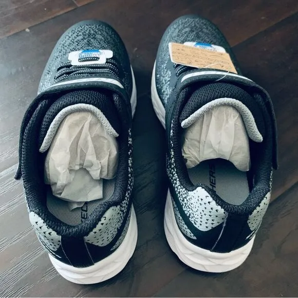 NWT Skechers Little Kids Boys Black/Gray Microspec II Sneakers Tennis Shoes Sz 3