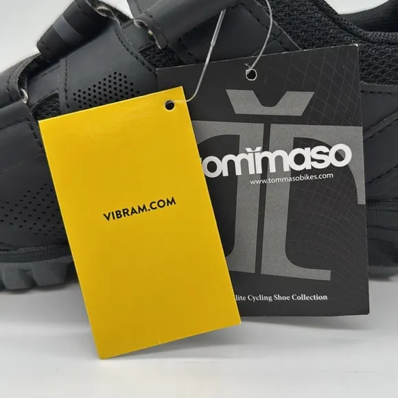 NWT TOMMASO Vertice 200 Men's Black Cycling Shoes Size: 10.5 (No Box)