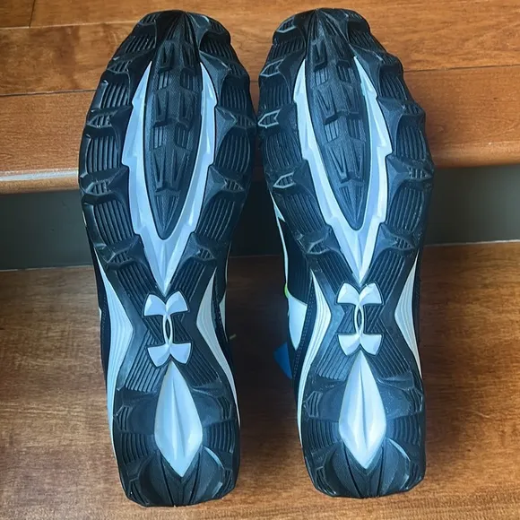 NWT Under Armour Men's Cleats Black White Armour Bound Size 15