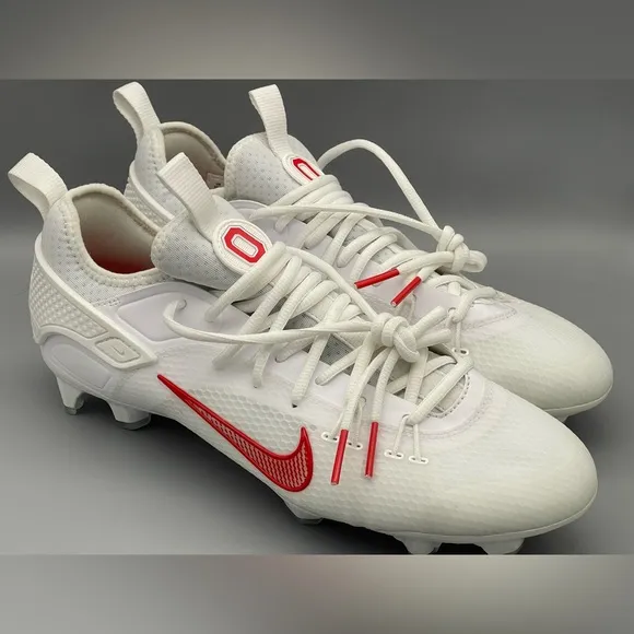 Ohio State Nike Huarache 9 Elite Low LAX Football Cleats FG PE Men Size 10.5 NEW