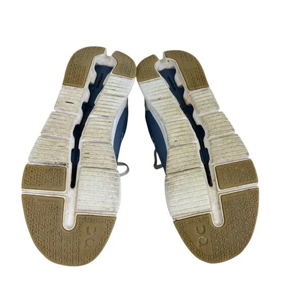 On Cloud OC Navy Metal Lace Up Cloudrift Cloudtec Sneakers Tennis Shoes Size 8